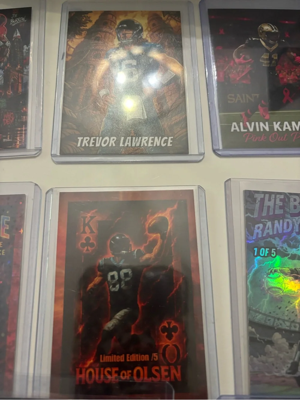 Pats Twice Limited Edition Holographic Football Card - Red
